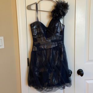 Stunning EUC size 4 BCBGMaxazria one shoulder dress